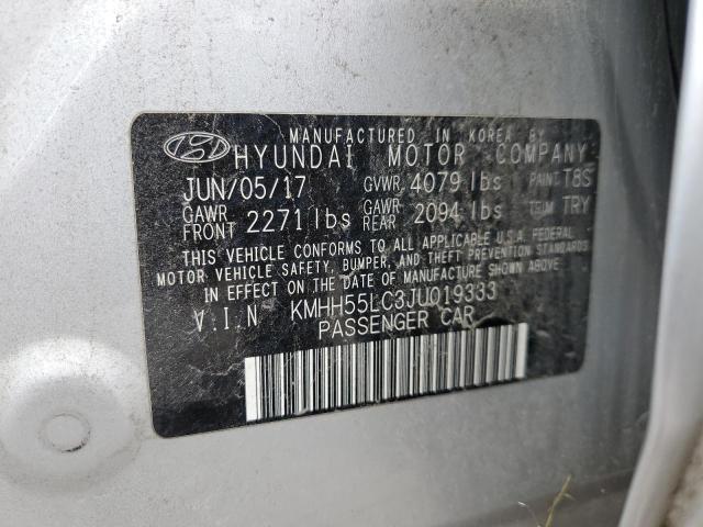 Photo 12 VIN: KMHH55LC3JU019333 - HYUNDAI ELANTRA GT 