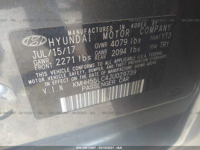 Photo 8 VIN: KMHH55LC4JU029739 - HYUNDAI ELANTRA GT 