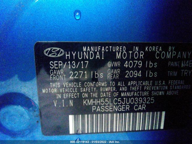 Photo 8 VIN: KMHH55LC5JU039325 - HYUNDAI ELANTRA GT 