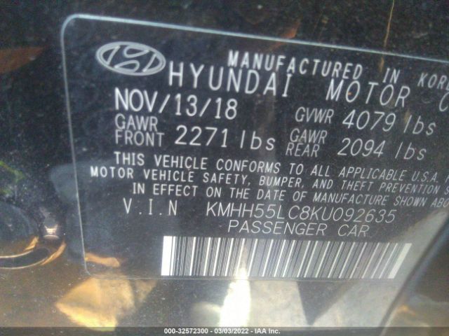 Photo 8 VIN: KMHH55LC8KU092635 - HYUNDAI ELANTRA GT 