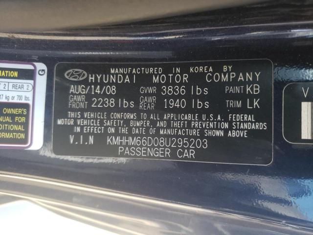 Photo 9 VIN: KMHHM66D08U295203 - HYUNDAI TIBURON GS 