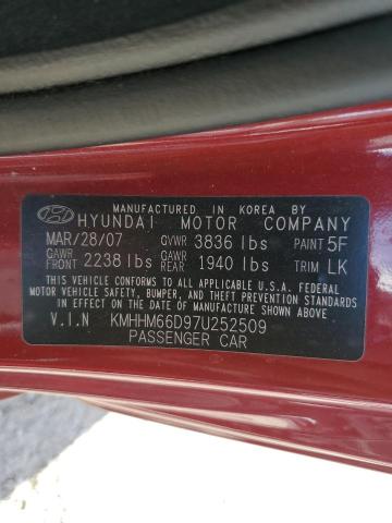 Photo 11 VIN: KMHHM66D97U252509 - HYUNDAI TIBURON GS 