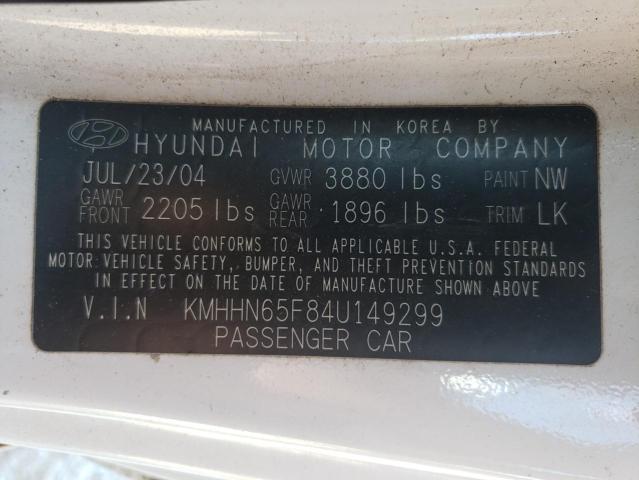 Photo 11 VIN: KMHHN65F84U149299 - HYUNDAI TIBURON 