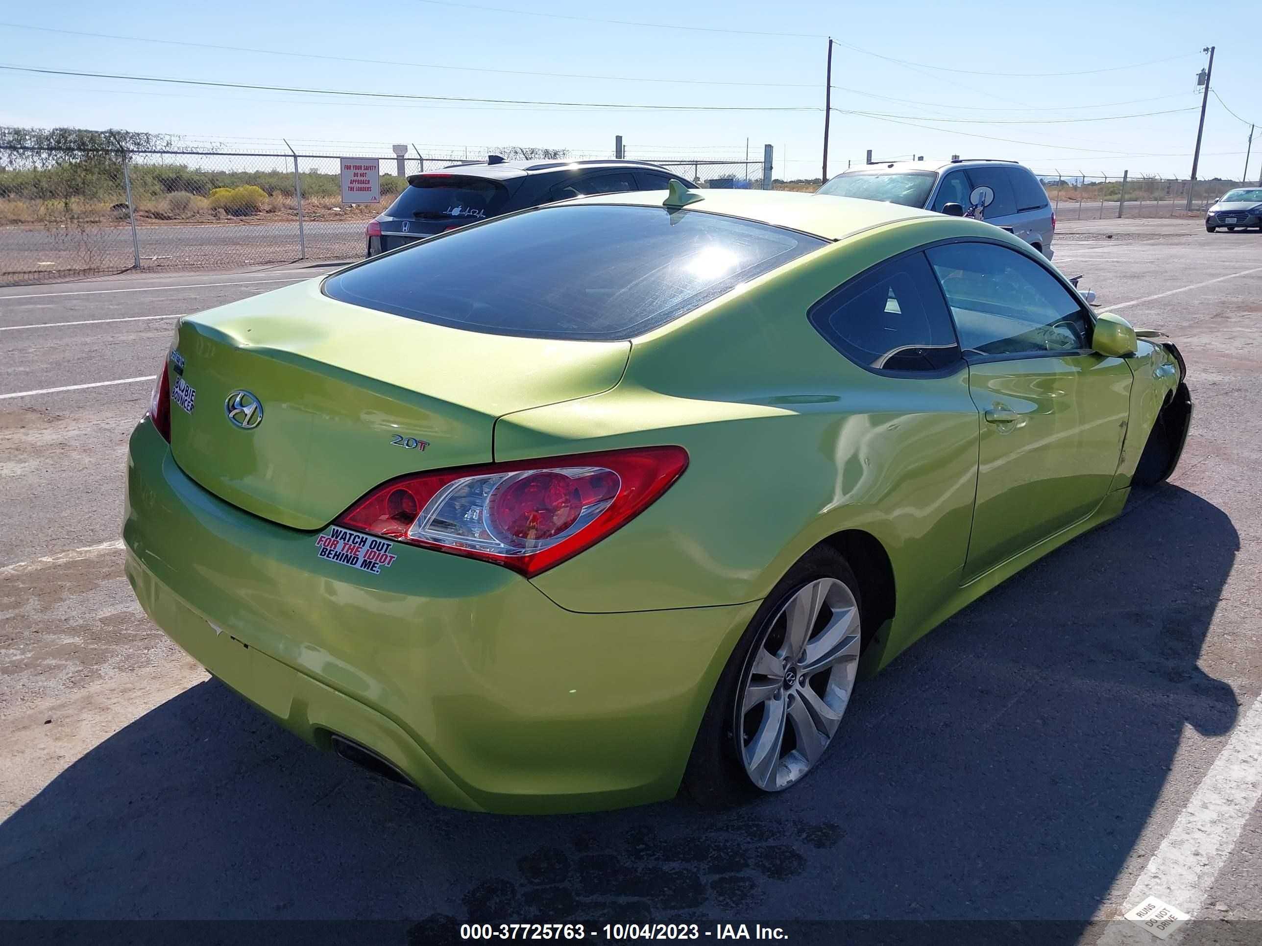 Photo 3 VIN: KMHHT6KD0AU014855 - HYUNDAI GENESIS COUPE 