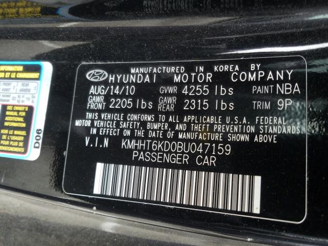 Photo 9 VIN: KMHHT6KD0BU047159 - HYUNDAI GENESIS CO 