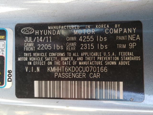 Photo 9 VIN: KMHHT6KD0CU070166 - HYUNDAI GENESIS CO 