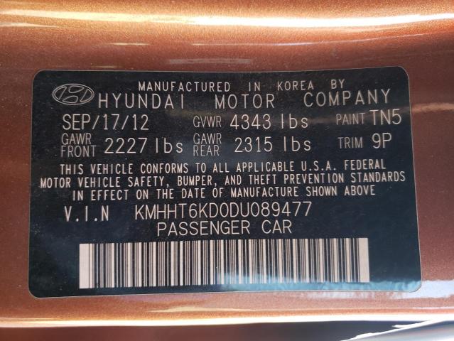 Photo 9 VIN: KMHHT6KD0DU089477 - HYUNDAI GENESIS CO 