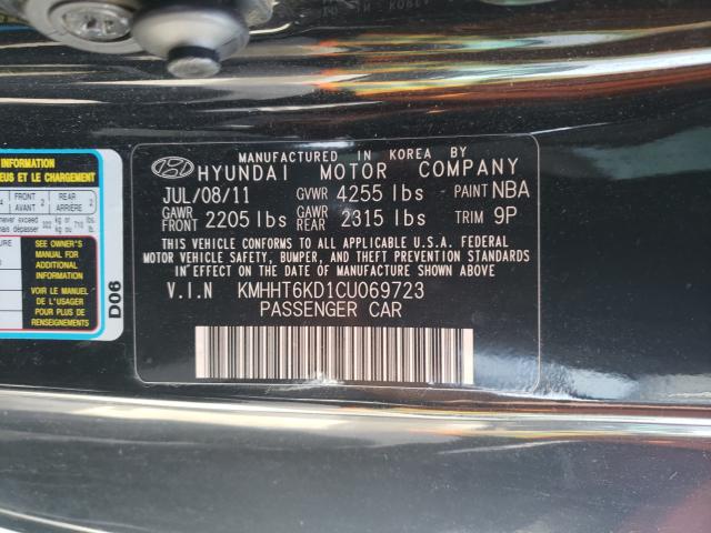 Photo 9 VIN: KMHHT6KD1CU069723 - HYUNDAI GENESIS CO 