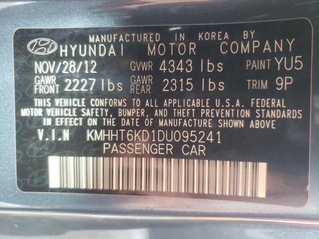 Photo 9 VIN: KMHHT6KD1DU095241 - HYUNDAI GENESIS CO 