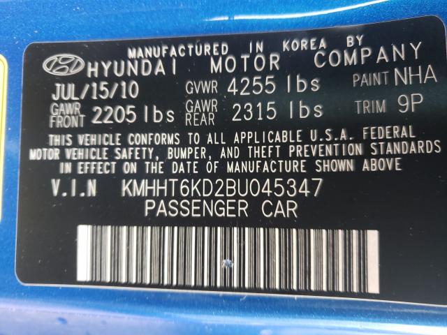 Photo 9 VIN: KMHHT6KD2BU045347 - HYUNDAI GENESIS CO 