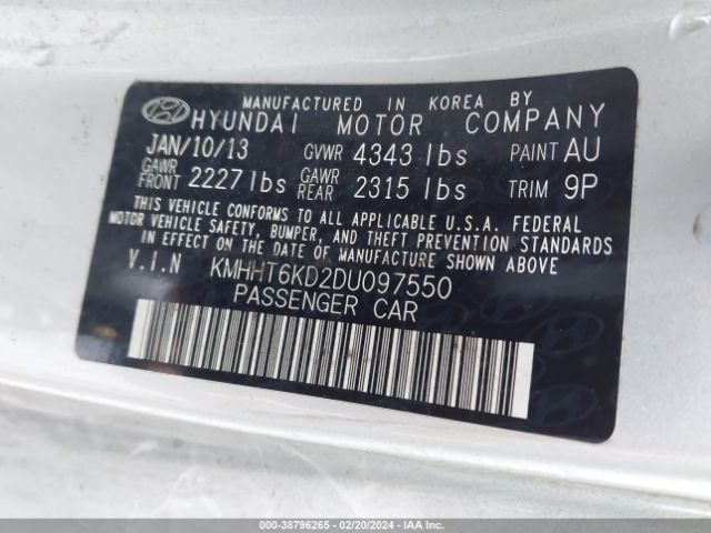 Photo 8 VIN: KMHHT6KD2DU097550 - HYUNDAI GENESIS 