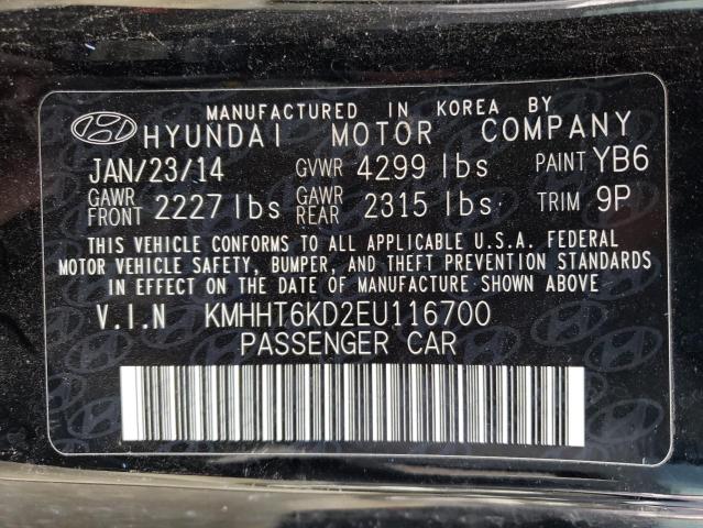 Photo 9 VIN: KMHHT6KD2EU116700 - HYUNDAI GENESIS 