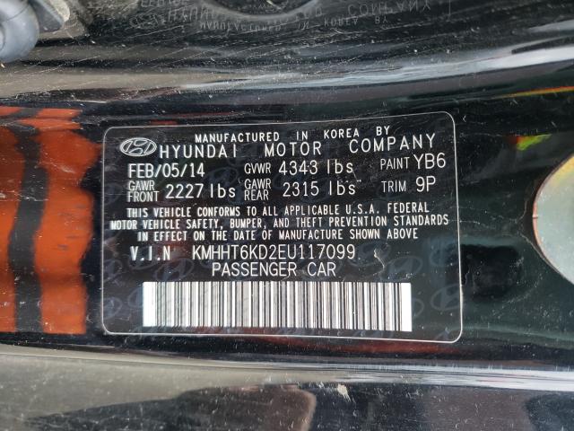 Photo 9 VIN: KMHHT6KD2EU117099 - HYUNDAI GENESIS CO 