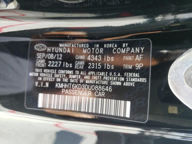 Photo 9 VIN: KMHHT6KD3DU088646 - HYUNDAI GENESIS CO 