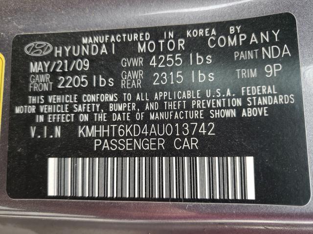 Photo 9 VIN: KMHHT6KD4AU013742 - HYUNDAI GENESIS CO 