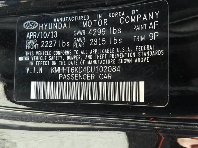 Photo 9 VIN: KMHHT6KD4DU102084 - HYUNDAI GENESIS CO 