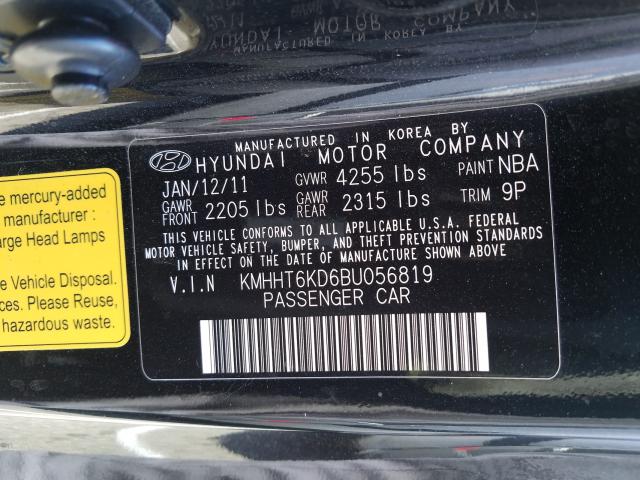 Photo 9 VIN: KMHHT6KD6BU056819 - HYUNDAI GENESIS CO 