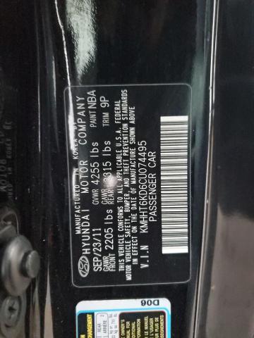 Photo 12 VIN: KMHHT6KD6CU074495 - HYUNDAI GENESIS CO 