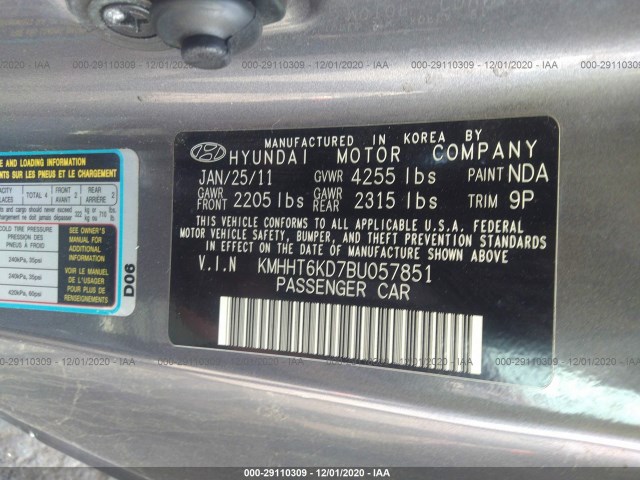 Photo 8 VIN: KMHHT6KD7BU057851 - HYUNDAI GENESIS 