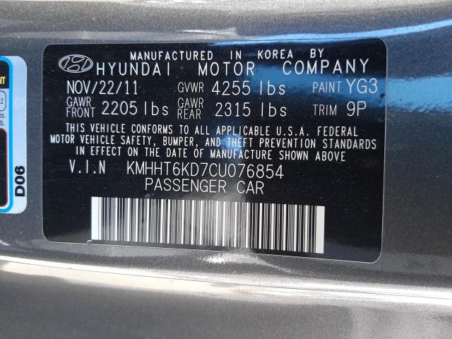 Photo 9 VIN: KMHHT6KD7CU076854 - HYUNDAI GENESIS CO 