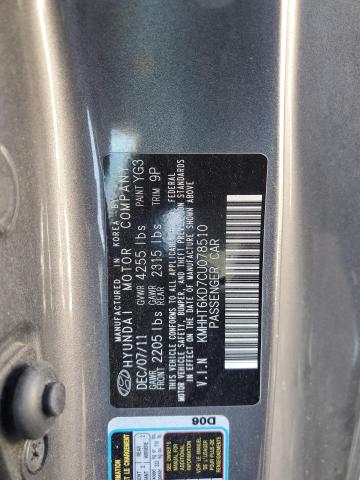 Photo 11 VIN: KMHHT6KD7CU078510 - HYUNDAI GENESIS 