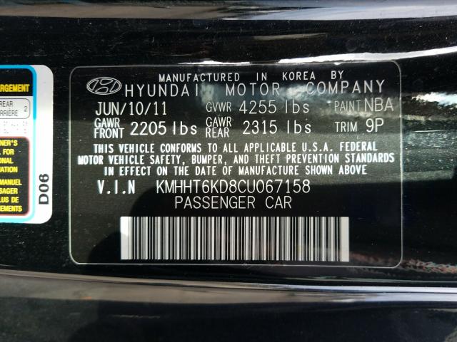 Photo 9 VIN: KMHHT6KD8CU067158 - HYUNDAI GENESIS CO 