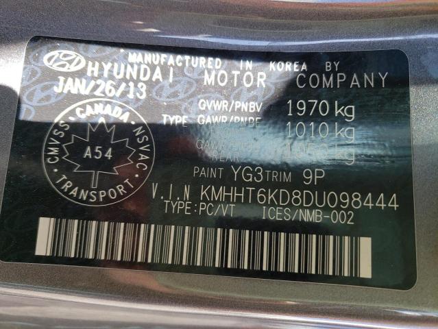 Photo 9 VIN: KMHHT6KD8DU098444 - HYUNDAI GENESIS CO 