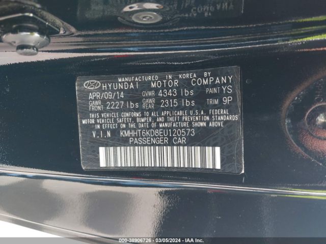 Photo 8 VIN: KMHHT6KD8EU120573 - HYUNDAI GENESIS 