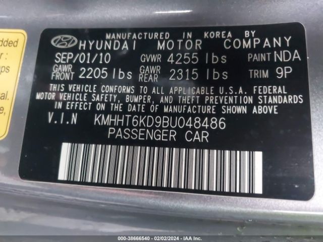 Photo 8 VIN: KMHHT6KD9BU048486 - HYUNDAI GENESIS 