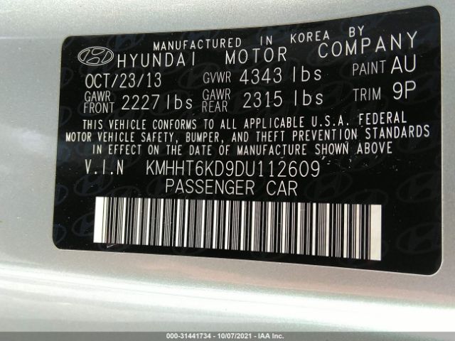 Photo 8 VIN: KMHHT6KD9DU112609 - HYUNDAI GENESIS COUPE 