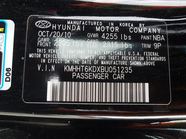 Photo 9 VIN: KMHHT6KDXBU051235 - HYUNDAI GENESIS CO 