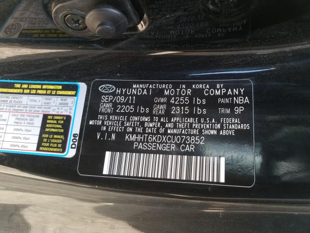 Photo 9 VIN: KMHHT6KDXCU073852 - HYUNDAI GENESIS CO 