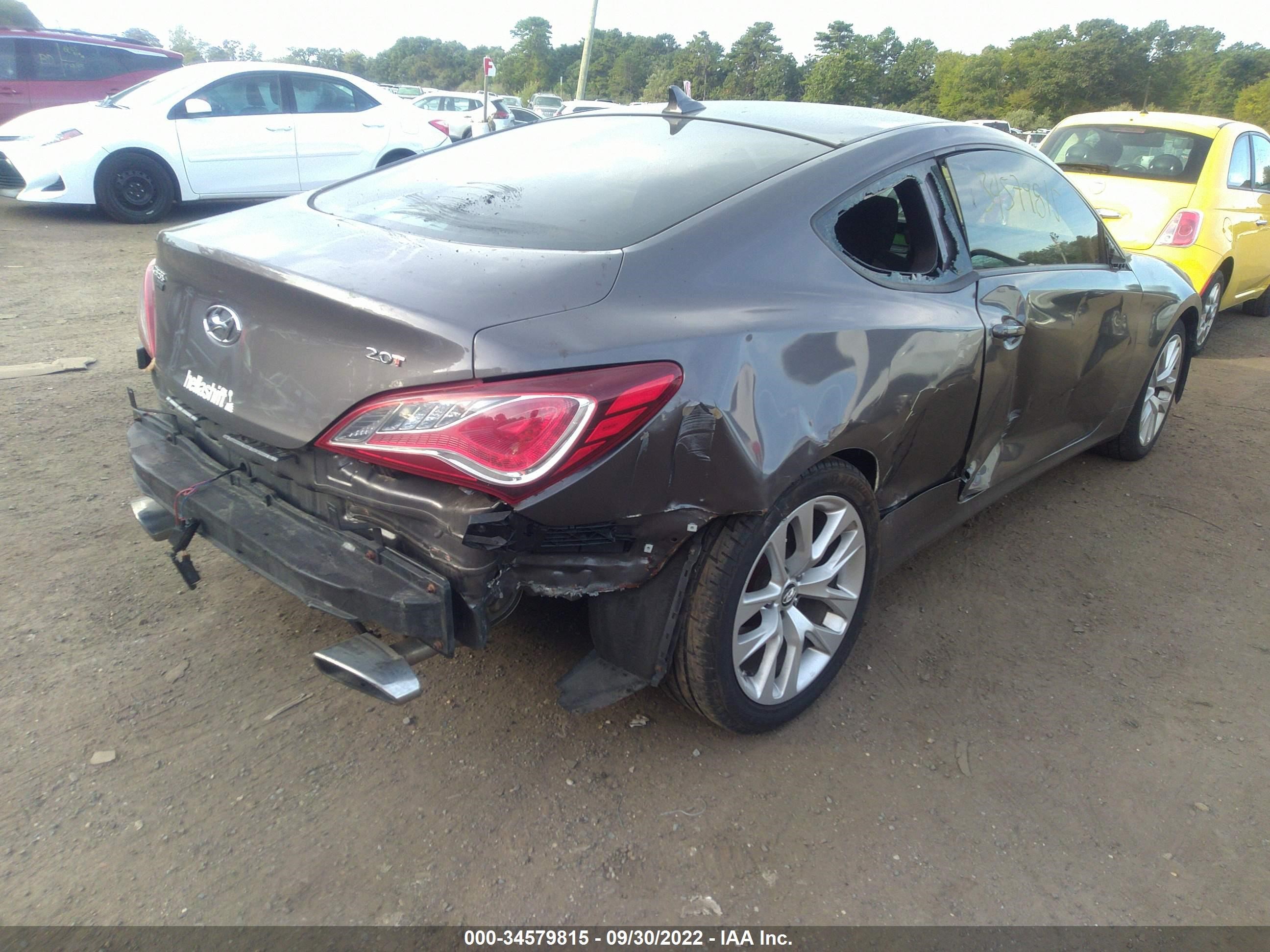 Photo 3 VIN: KMHHT6KDXDU101523 - HYUNDAI GENESIS COUPE 