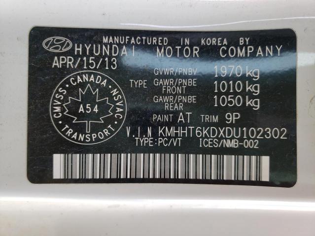 Photo 9 VIN: KMHHT6KDXDU102302 - HYUNDAI GENESIS CO 