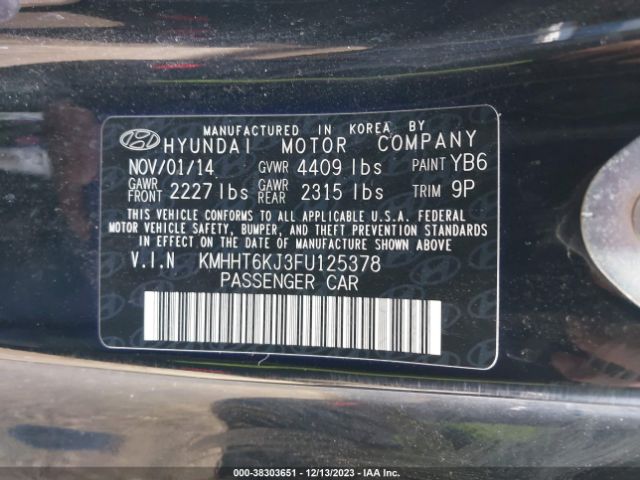 Photo 8 VIN: KMHHT6KJ3FU125378 - HYUNDAI GENESIS 