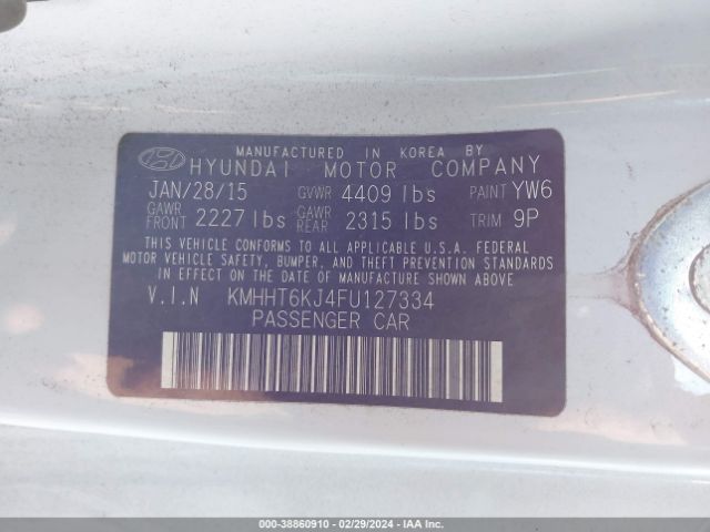 Photo 8 VIN: KMHHT6KJ4FU127334 - HYUNDAI GENESIS 