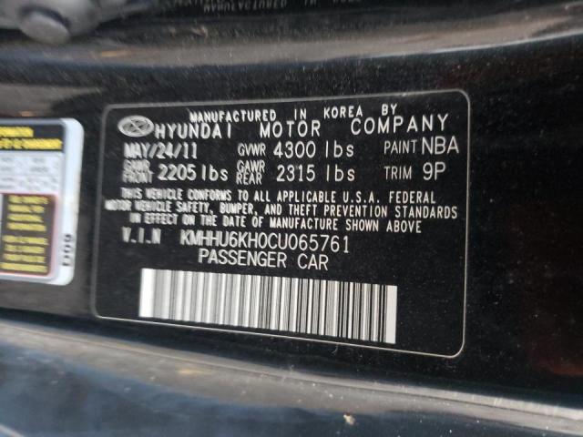 Photo 9 VIN: KMHHU6KH0CU065761 - HYUNDAI GENESIS CO 