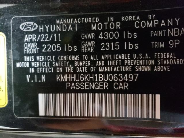 Photo 9 VIN: KMHHU6KH1BU063497 - HYUNDAI GENESIS CO 