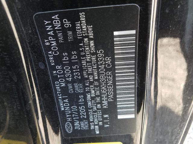 Photo 9 VIN: KMHHU6KH3BU043395 - HYUNDAI GENESIS CO 