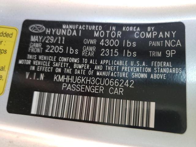 Photo 9 VIN: KMHHU6KH3CU066242 - HYUNDAI GENESIS CO 