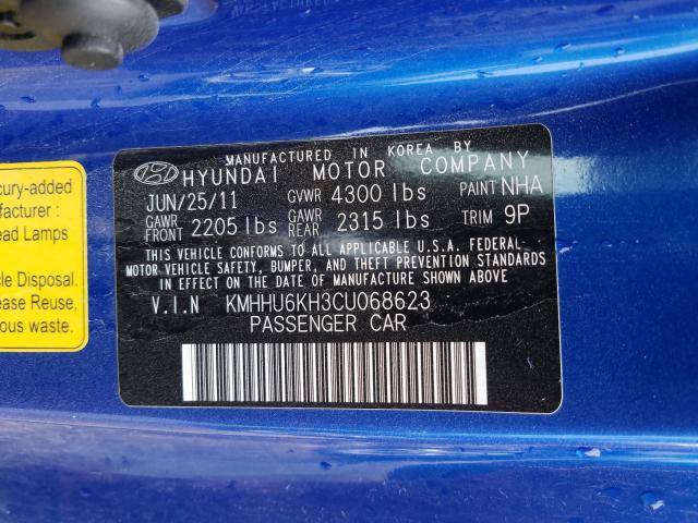 Photo 9 VIN: KMHHU6KH3CU068623 - HYUNDAI GENESIS CO 