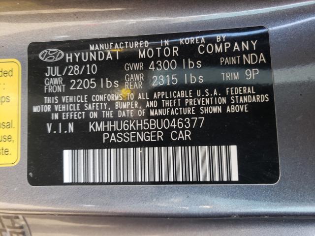 Photo 9 VIN: KMHHU6KH5BU046377 - HYUNDAI GENESIS CO 