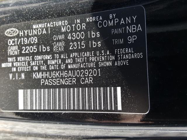 Photo 9 VIN: KMHHU6KH6AU029201 - HYUNDAI GENESIS CO 