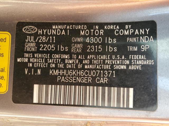 Photo 9 VIN: KMHHU6KH6CU071371 - HYUNDAI GENESIS CO 