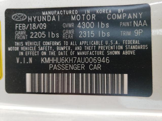 Photo 9 VIN: KMHHU6KH7AU006946 - HYUNDAI GENESIS CO 