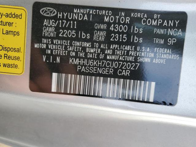 Photo 11 VIN: KMHHU6KH7CU072027 - HYUNDAI GENESIS 