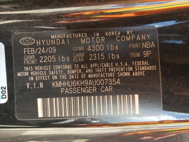 Photo 9 VIN: KMHHU6KH9AU007354 - HYUNDAI GENESIS CO 