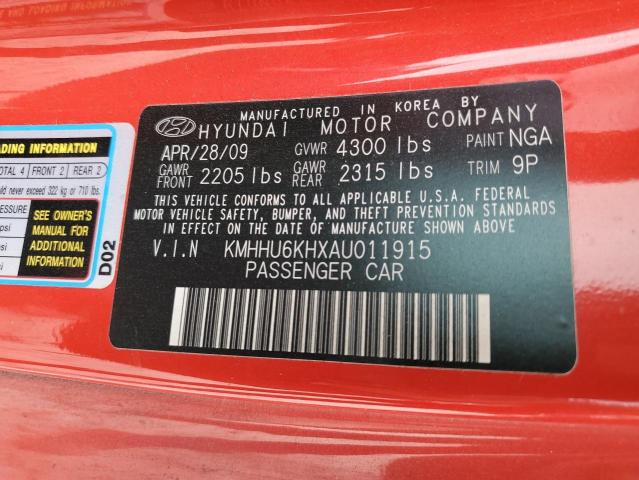 Photo 9 VIN: KMHHU6KHXAU011915 - HYUNDAI GENESIS CO 