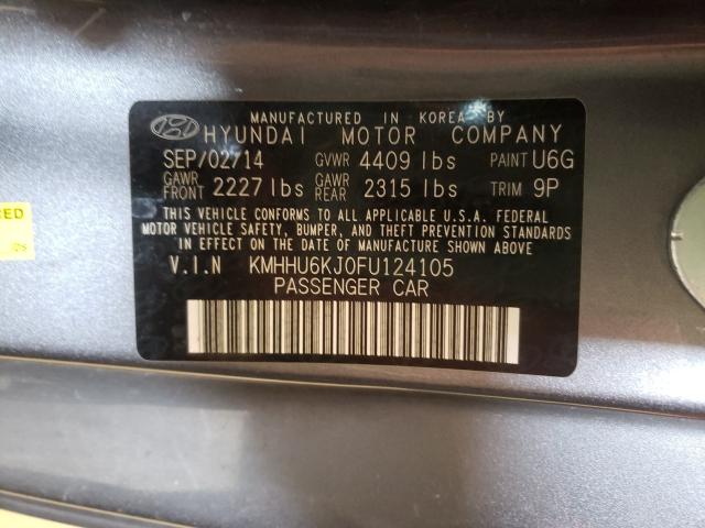 Photo 9 VIN: KMHHU6KJ0FU124105 - HYUNDAI GENESIS CO 