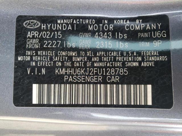 Photo 9 VIN: KMHHU6KJ2FU128785 - HYUNDAI GENESIS CO 